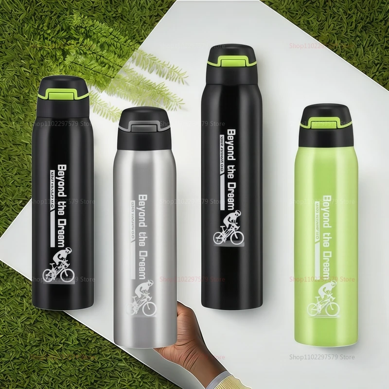 sport bottle,bike bottle 500ml stainless steel bicycle water bottle can carry with you thermos bottle for riding cold water cup