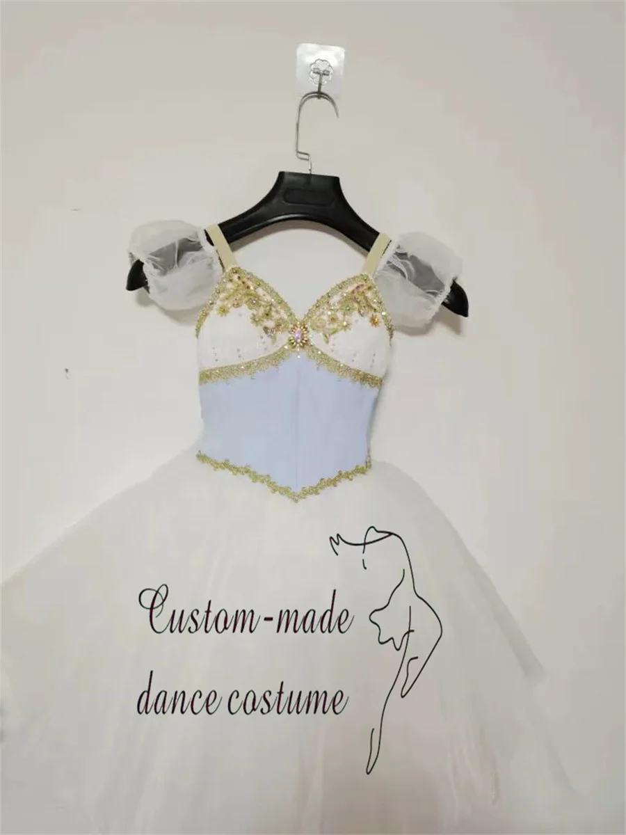 Trajes de dança para mulheres, vestido de dança, saia tule