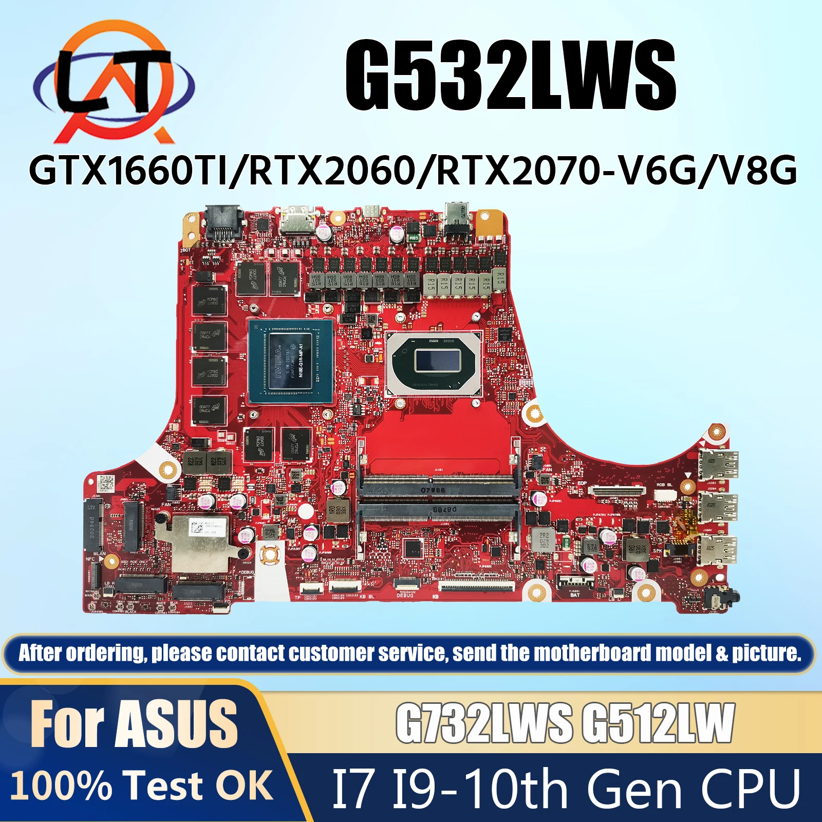 

G532LWS G732LWS Mainboard For ASUS G512LV G512LW G512LWS G512LU G712LV G712LWS G712LW G712LU GL512L GL712L Laptop Motherboard
