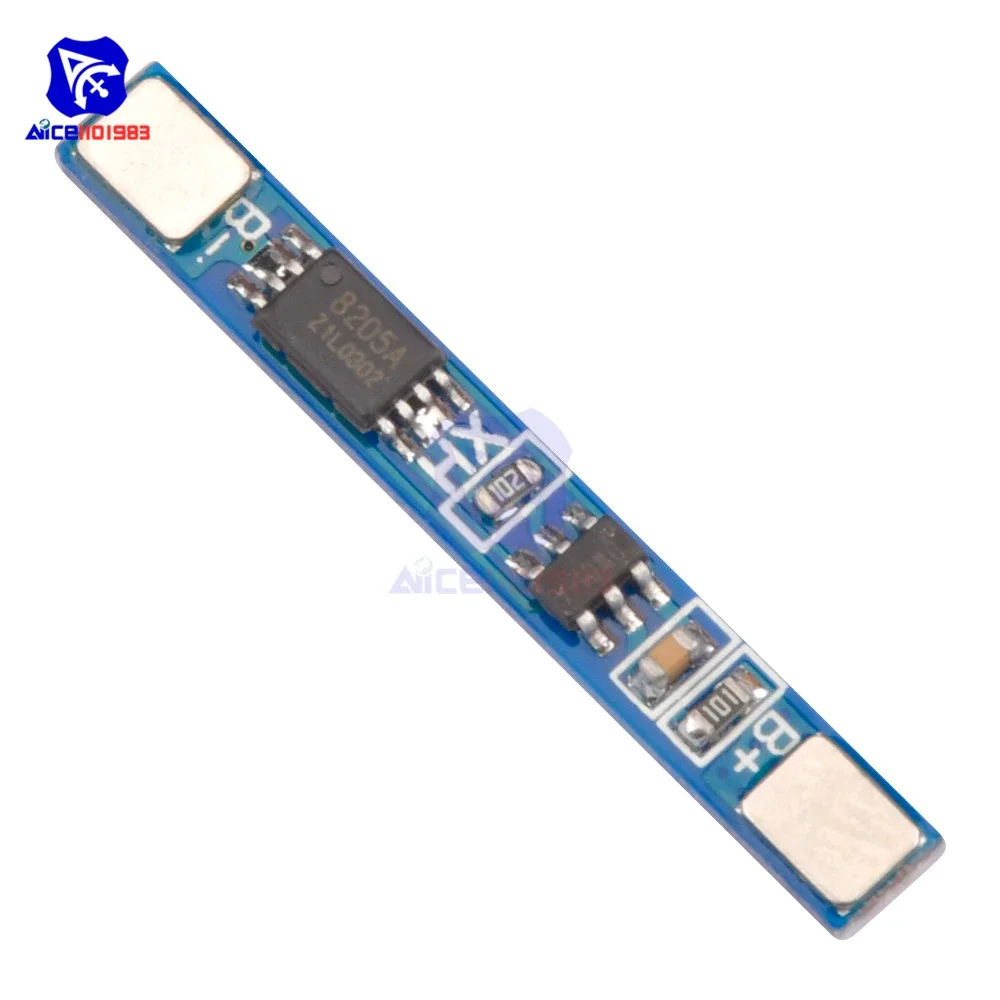 1S 3.7V 2.5A 18650 Lithium Battery Protection Board BMS PCM PCB Polymer Super Charge Discharge Lithium Ion Protection Module