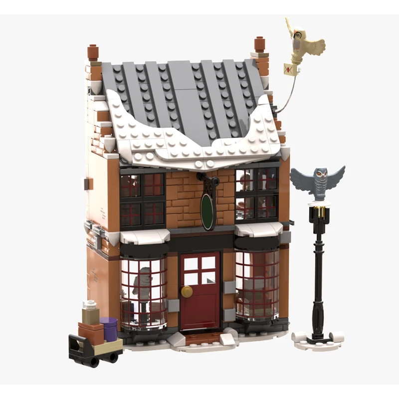 414 PCS Game Owl Post MOC Customize Modular Building Block Educational Design Popular Creative Design DIY Boys Holiday Toy Gifts