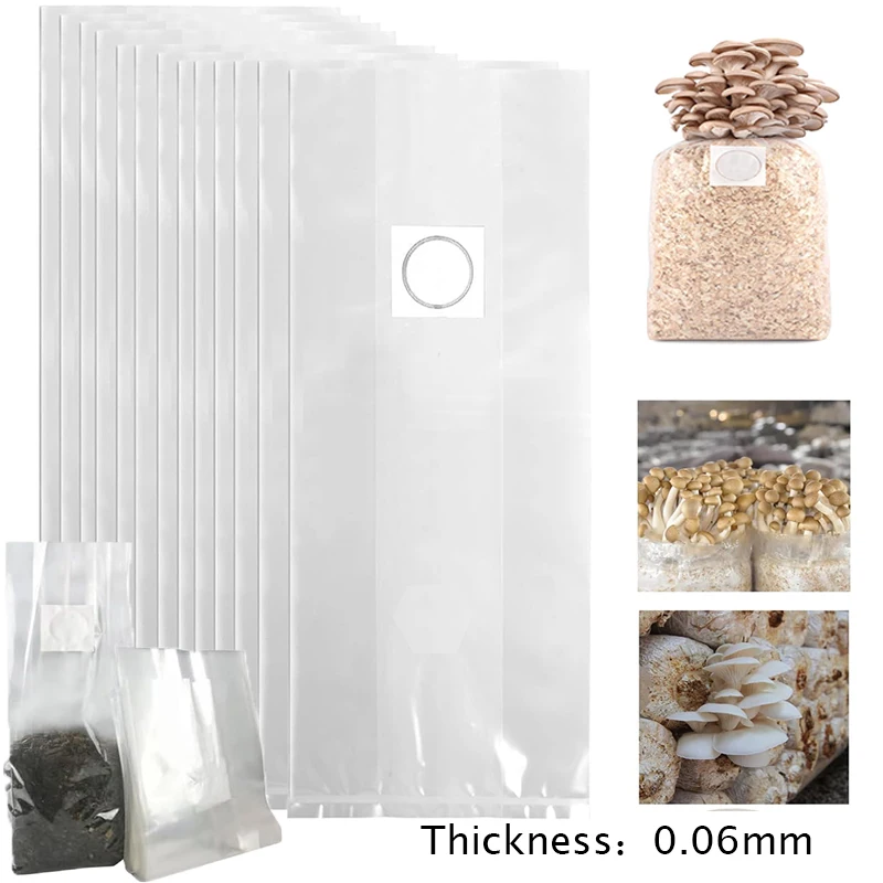 10/20pcs Mushroom Spawn Grow Bag Substrate High Temp Pre Sealable Garden Supplies for Fungus Planting Ventilate Bags Garden gallery 4