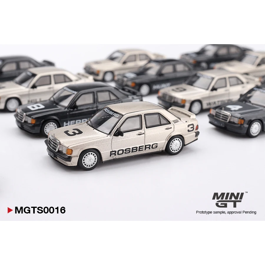 مينيجت 1/64 # S0016 مرسيدس بنز 190E 1984 Nürburgring سباق الأبطال مجموعة طبعة محدودة 5000 مجموعات سيارات سبيكة دييكاست نموذج