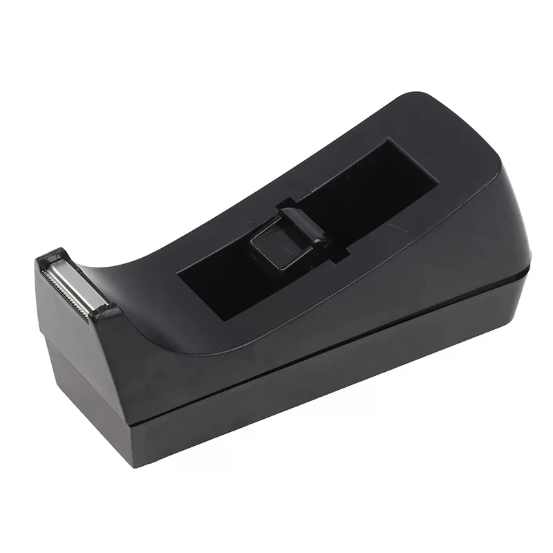 Black Desktop Mini Tape Dispenser with Non-Slip Base, Tape Cutter & Refill for Office & School Supplies