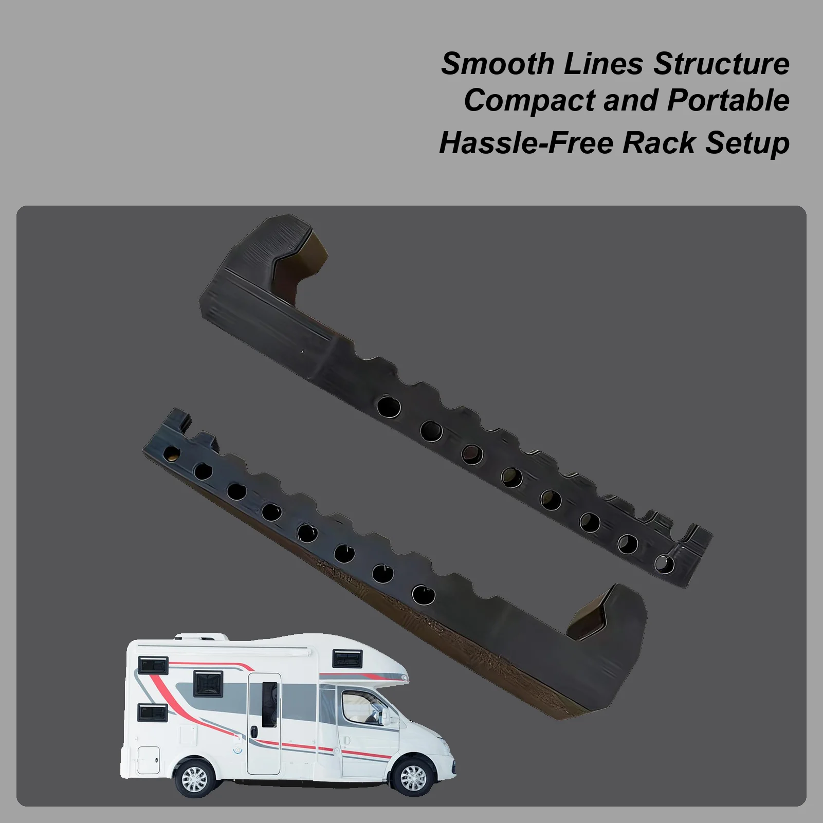 

2pcs RV/camper Car Rail Bracket Portable Clothes Drying Rack Quick Installation Hanger RV External Rail Drying Rack