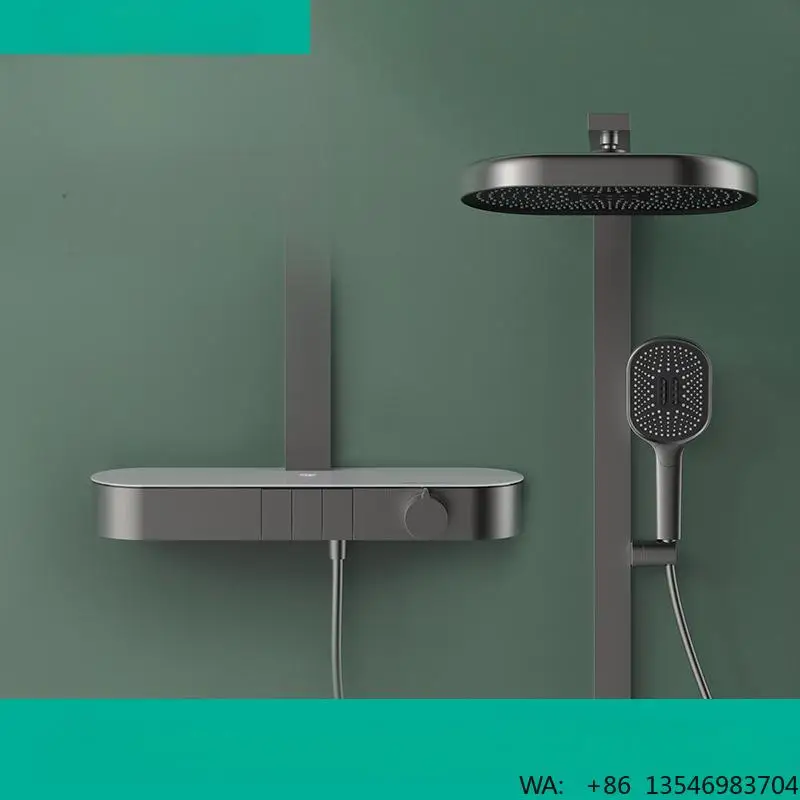 The Newly Designed Bathroom Shower Equipment, Rain Waterfall Shower Head, Wall-mounted Piano Key Setting System