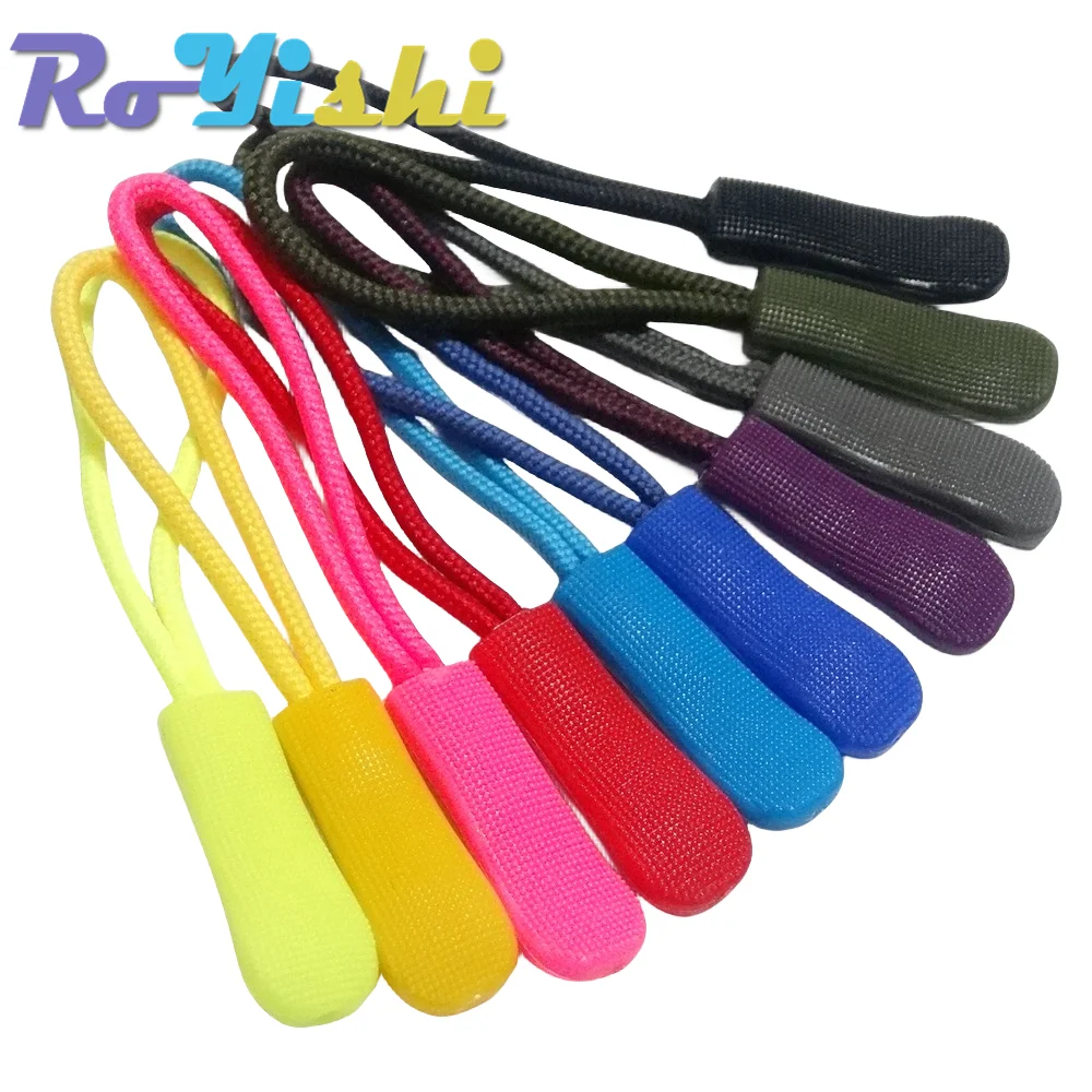 10 Pcs/Pack Mix Color Cord Zipper Pull Strap Lariat Black For Apparel Accessories