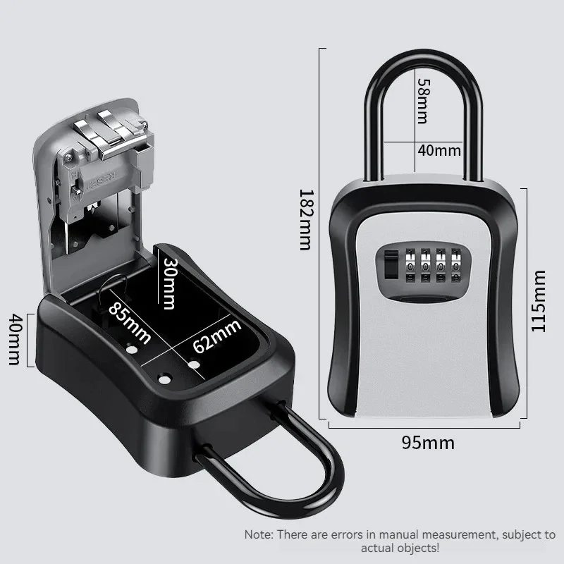 Password Key Box Outdoor Key Safe Decoration Key Large Capacity Code Storage Lock Box Wall Mounted 4 Digit Combination Box NEW