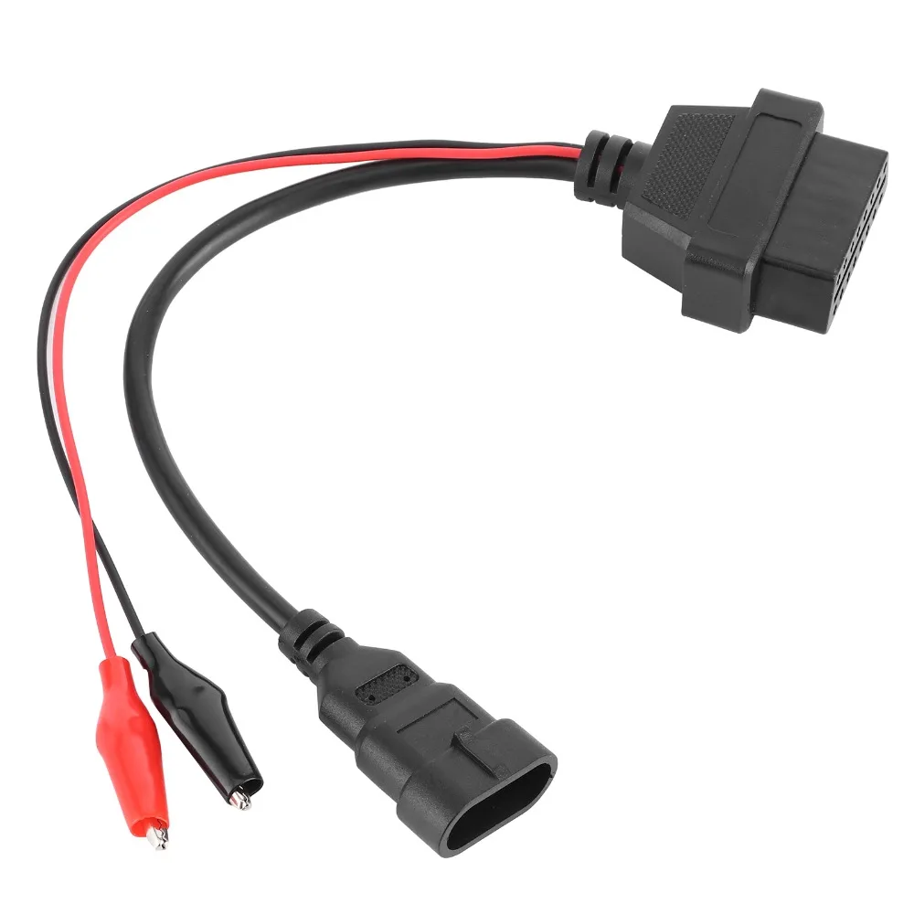 Black OBDII Connecting Cable Plastic and Metal 3 Pin Male to 16 Pin Female OBDII Diagnostic Adaptor Diagnostic Cable