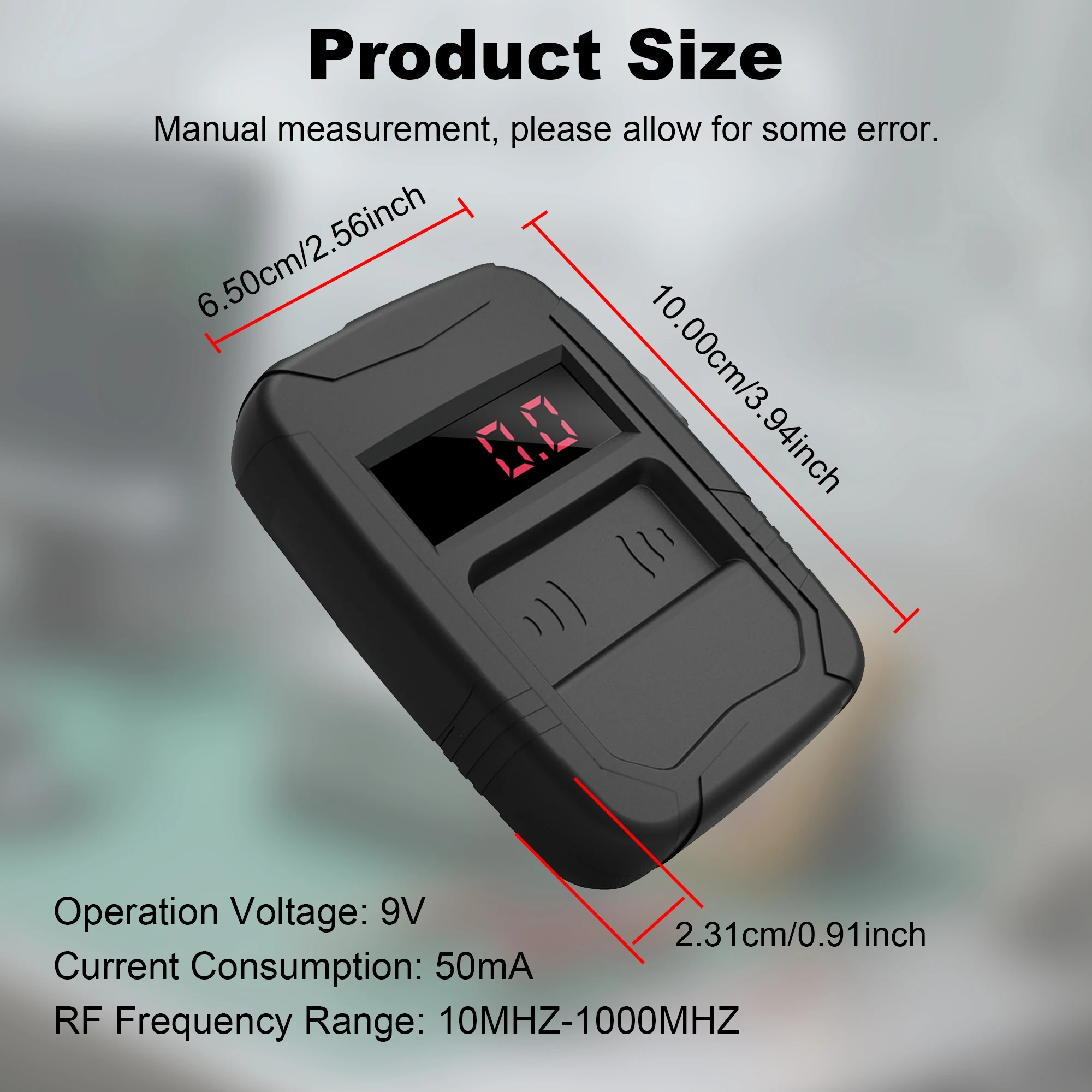 10MHZ to 1000MHZ Car Key Frequency Tester for 315,433,868,902MHZ, Door RF TV Infrared IR Remote Control Detector Diagnostic Tool image 6