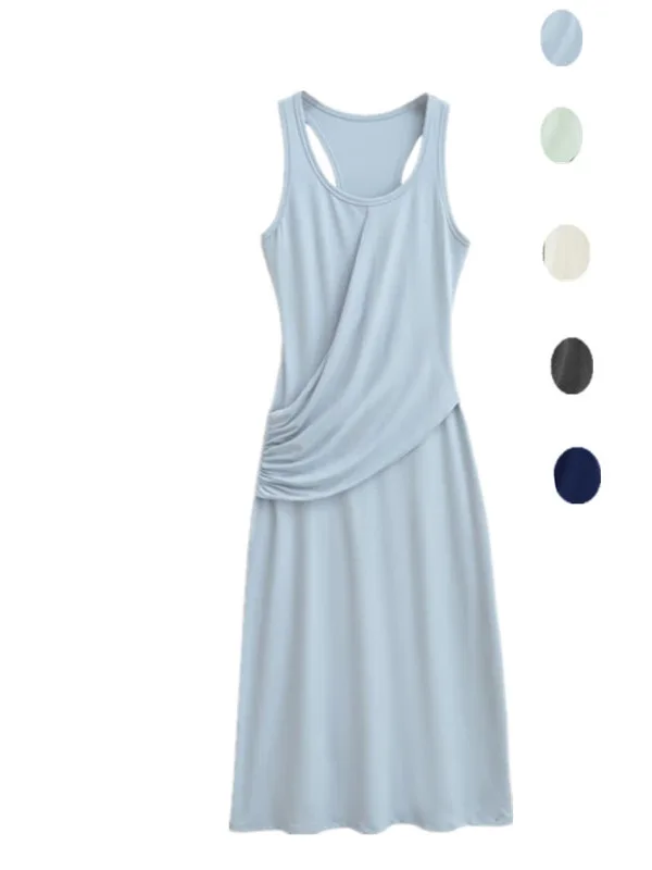 Slimming U-Ne Svel Vest Dr Waist-Cinching Bodycon Long Skirt Sle European Faion Spring Summer Autumn Wear