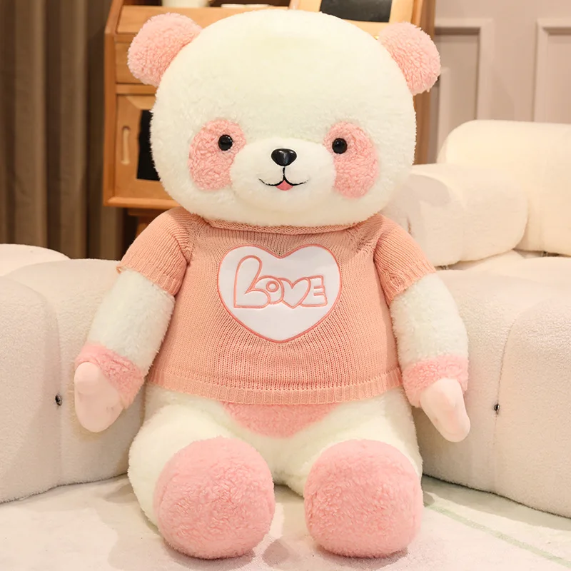 거대한 봉제 인형 부드러운 동물 인형 곰 팬더 어린이 편안한 베개 포옹 인형 소녀 장난감 생일 선물