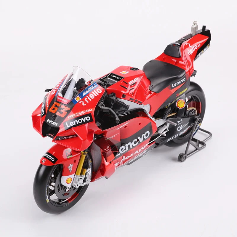 Maisto 1/6  2022  Racing Ducati Lenovo Team Motorcycle Car Simulation Alloy Car Model #63 Franceeco Bagnaia