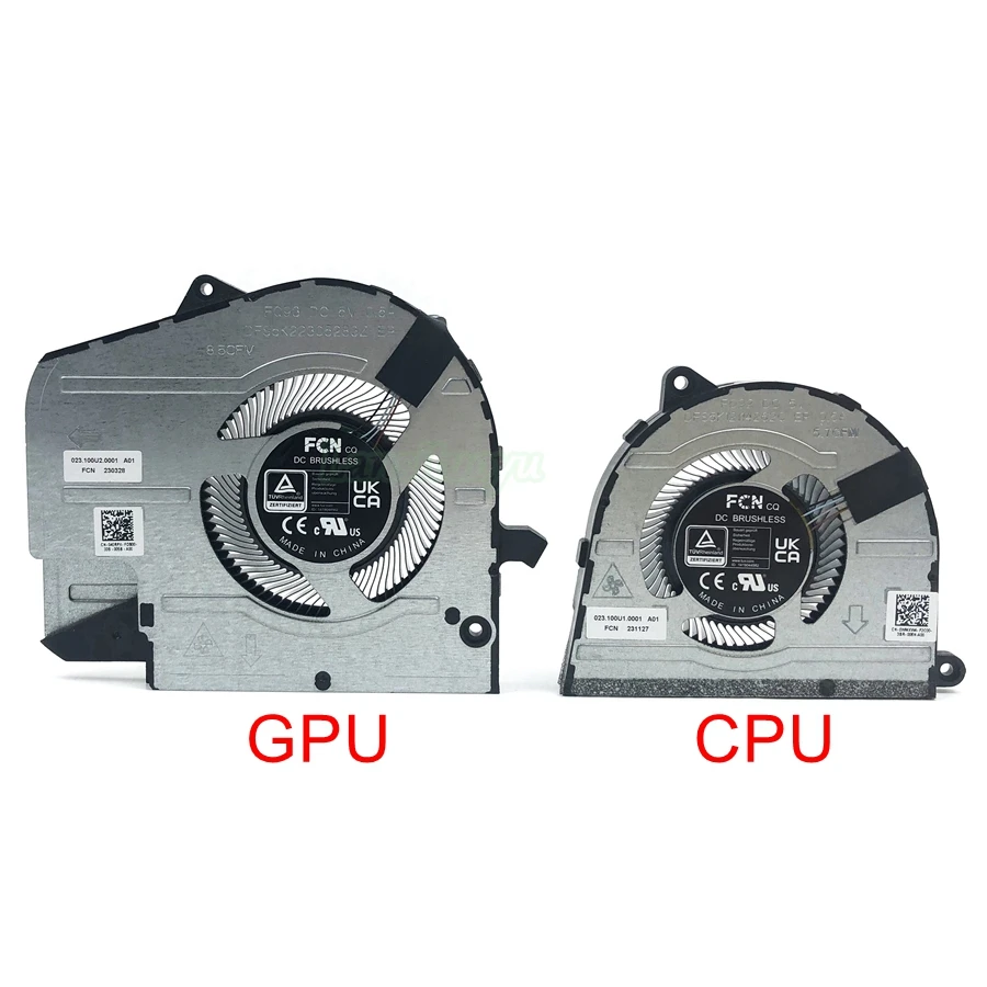 New Laptop CPU GPU Cooling Fan for Dell Inspiron 7630 16-7630 Cooler FQ92 0WMXW4 023.100U1.0001 FQ93 040RPX 023.100U2.0001