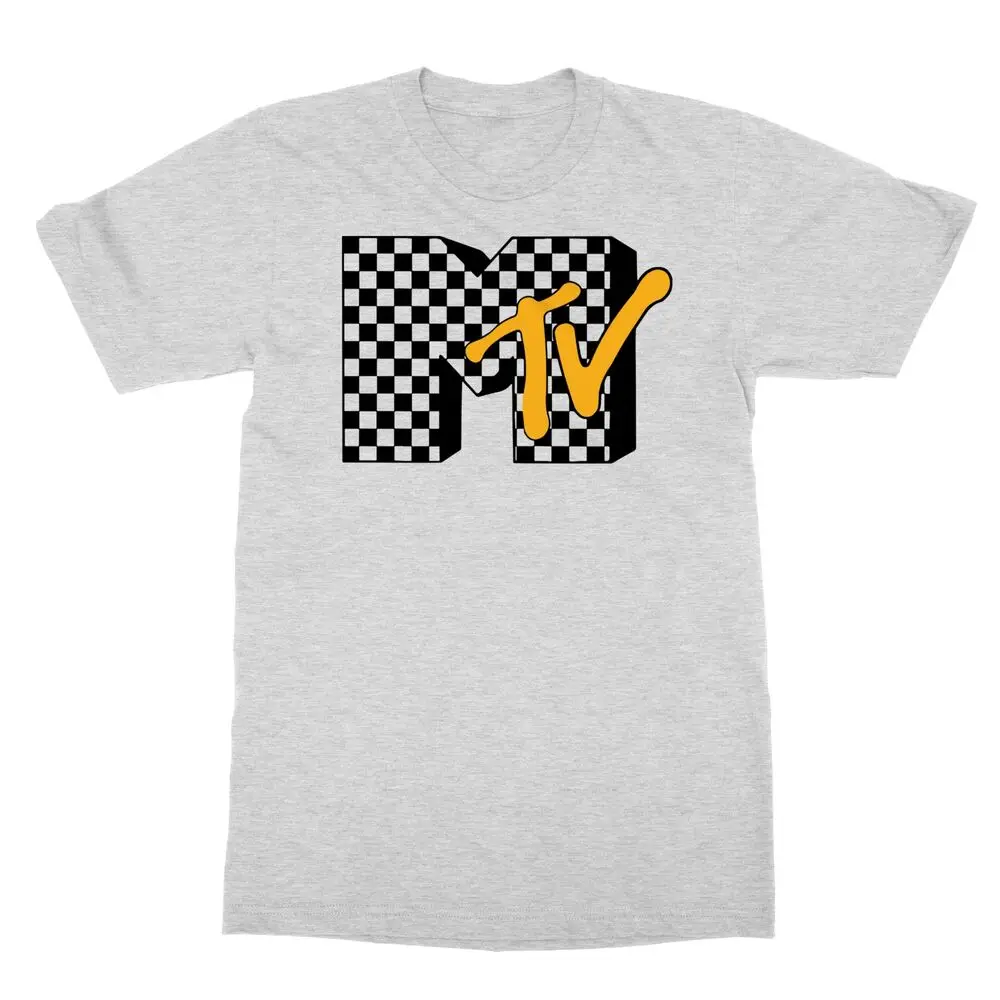 Checkered MTV Logo Checkerboard Men's T-Shirt