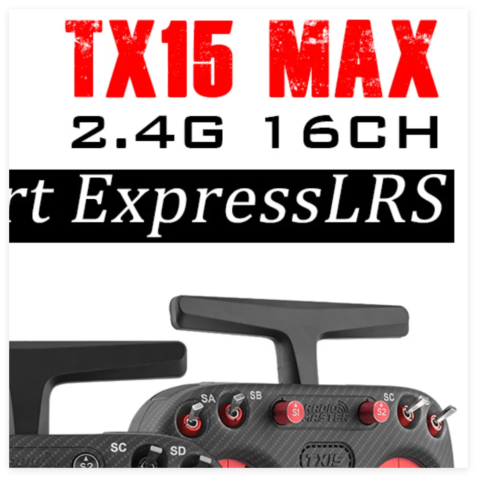 RadioMaster TX15 MAX Radio Controller 16CH Transmitter 3.5inch IPS ELRS 2.4G 6.6–8.4V AG02  Resolution Support ExpressLRS