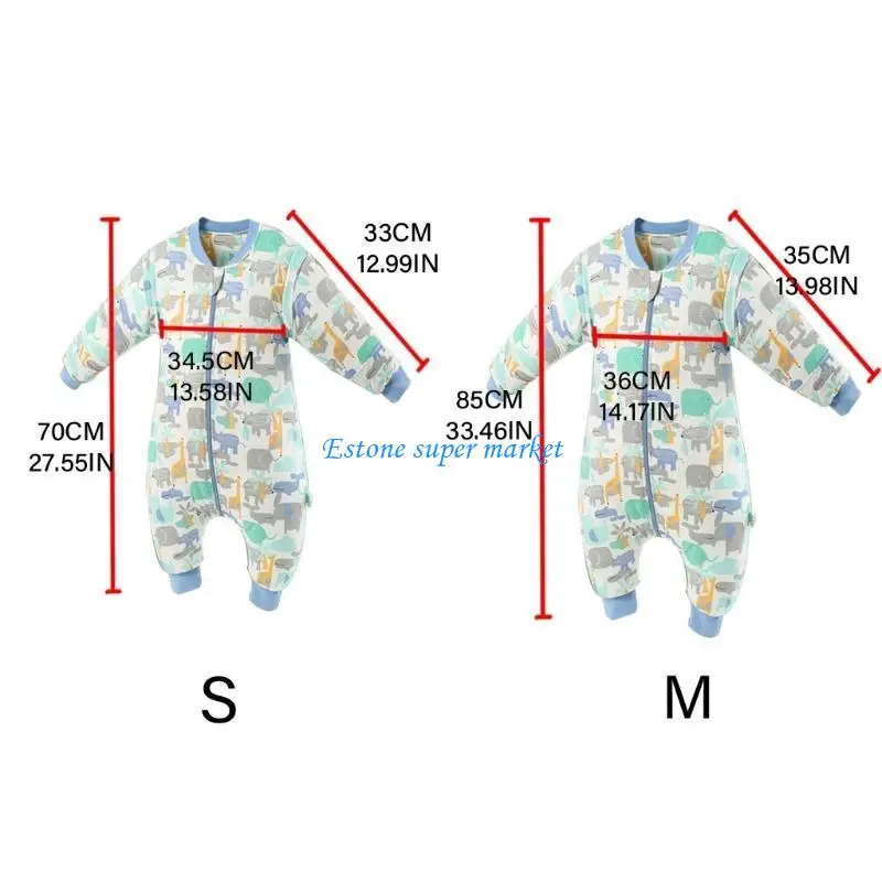كيس نوم قطني للأطفال الصغار 090B لسهولة الارتداء وتغيير الحفاضات بسرعة #6