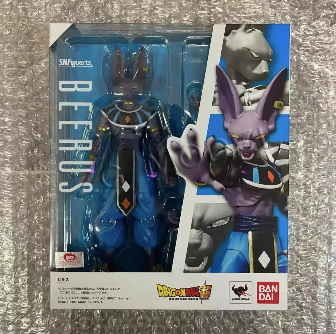 Figuras de Acción de Anime de Bandai SH Figuarts SHF Beerus Dragon Ball Super, Juguetes Coleccionables, Figura en Stock