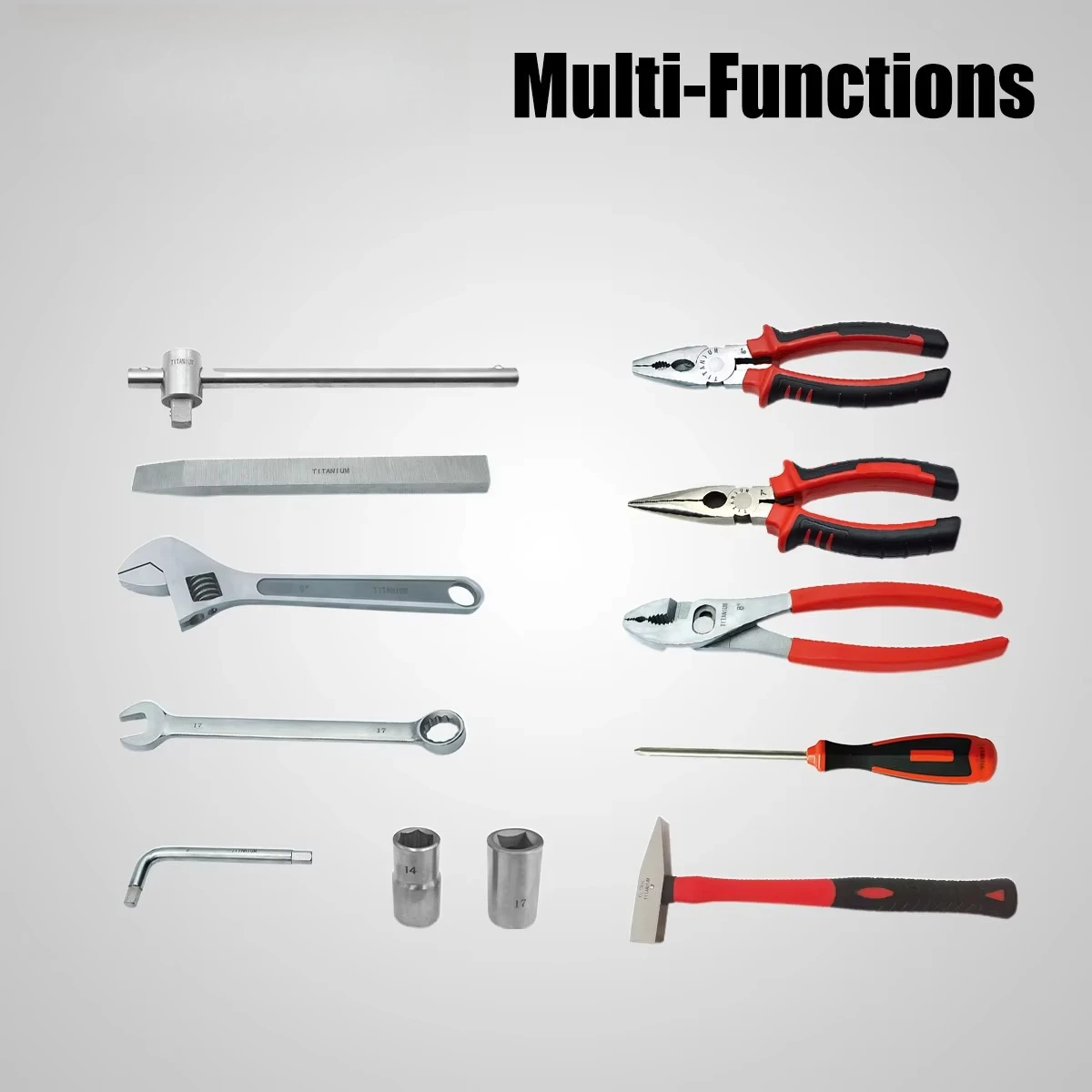 German Style Titanium Tools 26PCS Set Large Opening Spanner for Industry Use    T122026