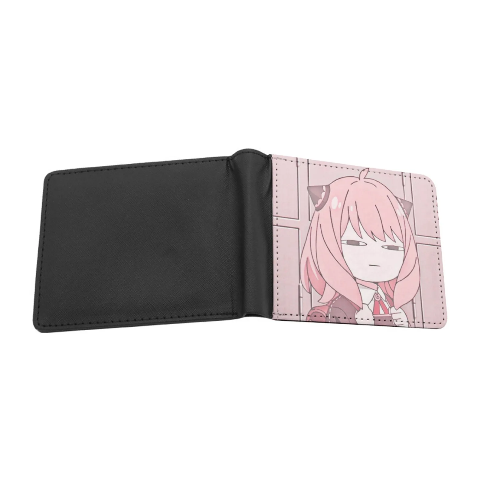 Anime X Family Susp Anya Personalized Wallet For Men And Women Pu Leather Short Pocket Purse Anime X Family Anya Forger Anya