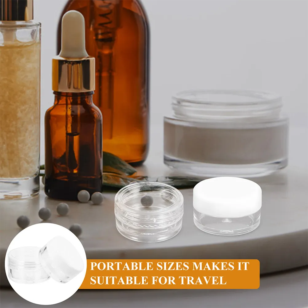 

24pcs Empty Cream Jars Plastic Small Transparent Containers For Facial Skincare Lip Balm Body Butter Travel Storage Sub-Packing