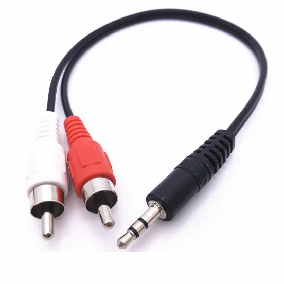 

3.5mm male to 2 RCA Audio Video Cable Stereo Y Splitter Cable For PC DVD TV VCR Speakers Camera