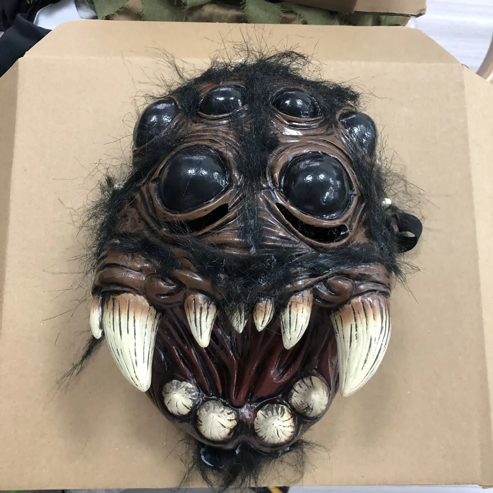 Realistische Spinnen-Latexmaske Tierkopf Halbmaske Halloween-Kostüm Party Cosplay Karneval – Detail 4