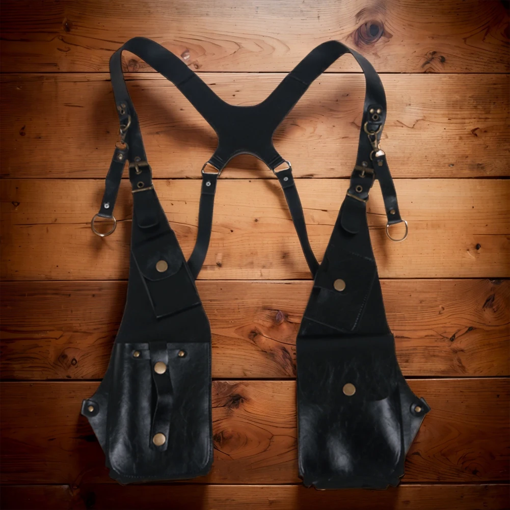 الرجال قابل للتعديل تلاعب حقيبة خمر تحت الإبط الحافظة حقيبة مزدوجة الكتف الحقيبة متعددة الوظائف في الهواء الطلق حقيبة الهاتف لركوب الخيل الجري #2