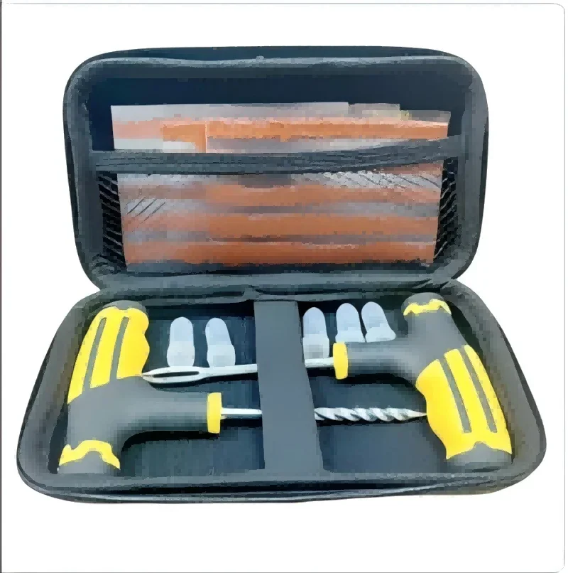 

Набор для ремонта проколов бескамерных шин с сумкой для хранения из ЭВА Основные гаражные инструменты Набор инструментов для быстрого ремонта автомобилей и мотоциклов