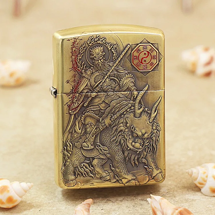 

Genuine Zippo Buddhism Master Leizu oil lighter copper windproof Kerosene lighters Gift with anti-counterfeiting code