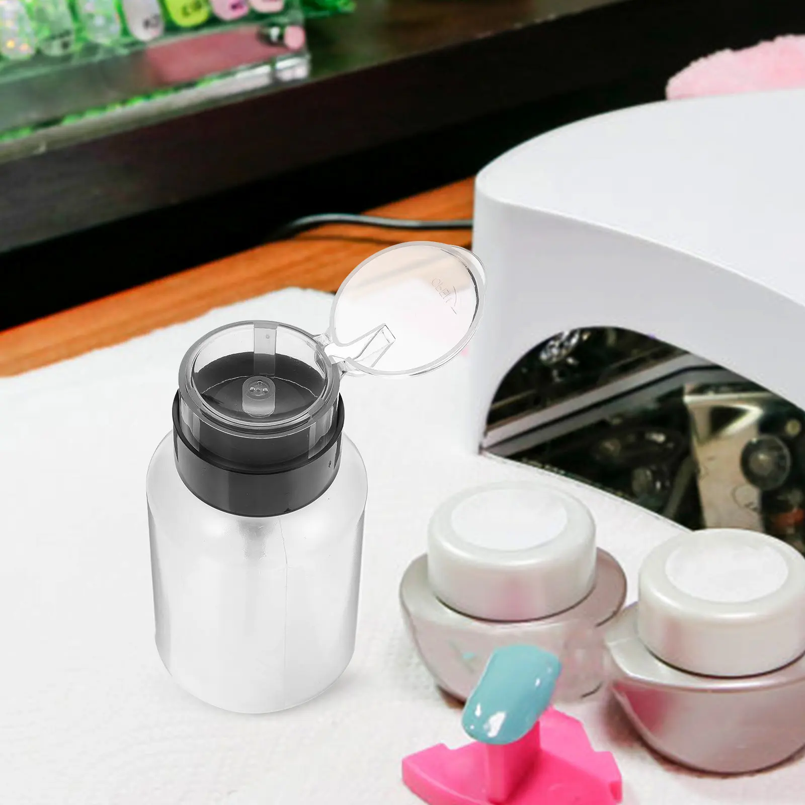 

3Pcs Cost Effective Nail Polish Remover Bottles Press Type Empty Bottles Fine Craftsmanship Leak-Proof Liquid Dispenser for Nail