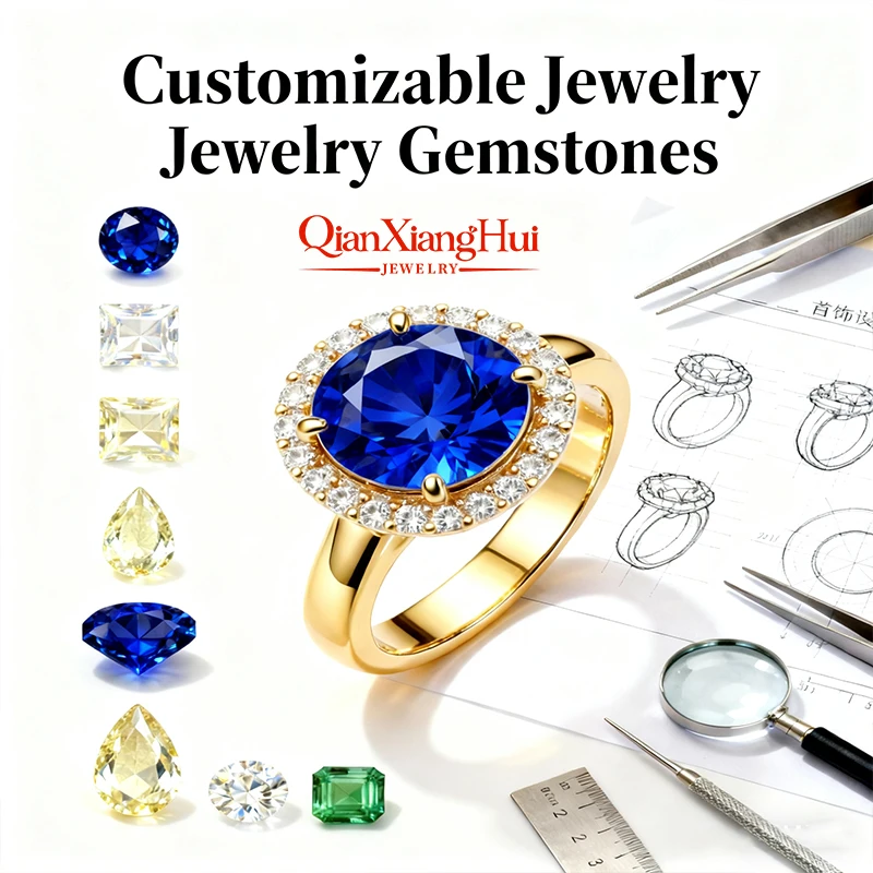 Customized Unique Jewelry Links Available in Sterling Silver 14K & 18K Gold - Create Your Own Gemstone Design
