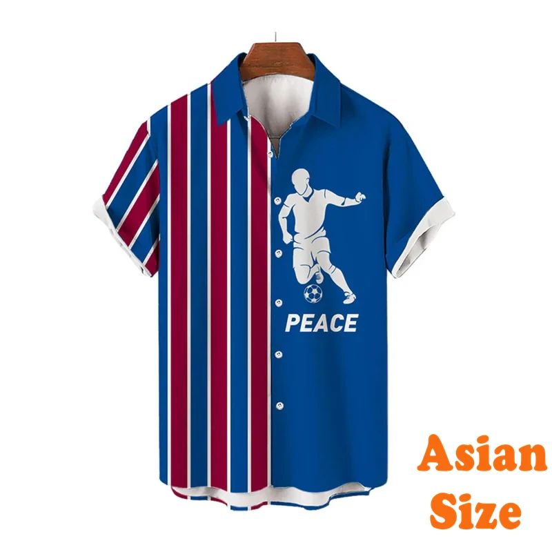 Striped Design Sports Shirts For Men's Clothing Ball Game Cool Graphic Hawaii Shirt Simple Casual Fashion Summer 2025 Blouse