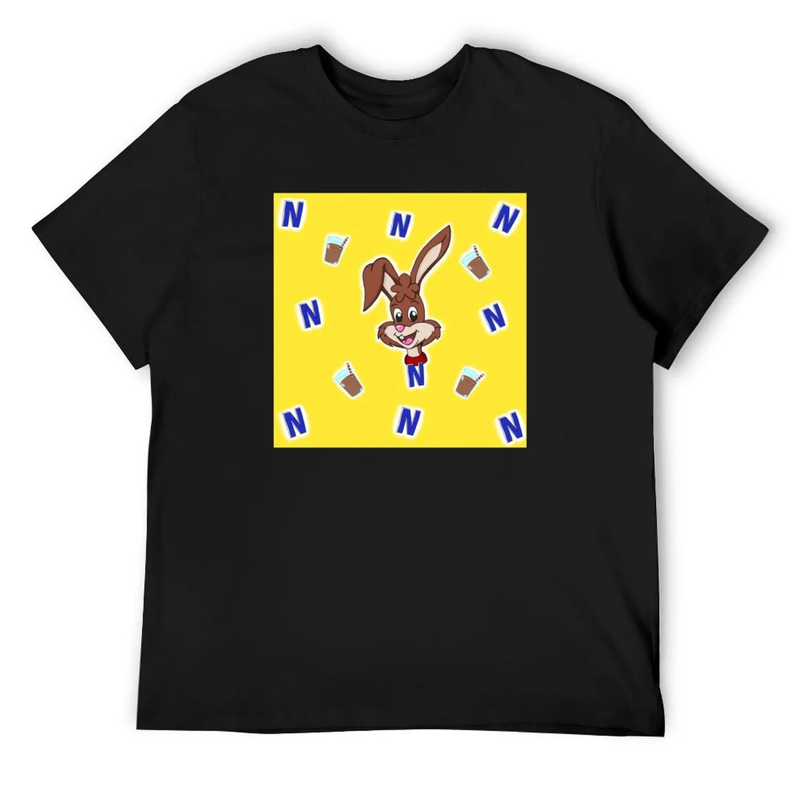 Camiseta de conejo Nesquik para fanáticos de los deportes, ropa hippie, camisas de entrenamiento para hombres