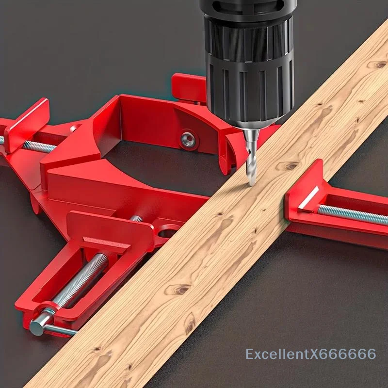 1/4 Pcs Heavy Duty 90 Degree Right Angle Clamps Adjustable Screw For Woodworking Picture Framing DIY