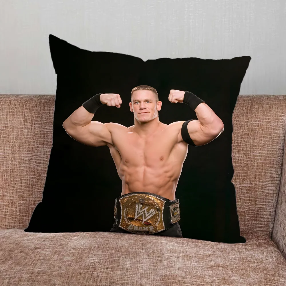 J-John C-Cena Pillow Case For Home Bedroom Car Office Decoration Living Room Sofa Cushion Cover Suitable