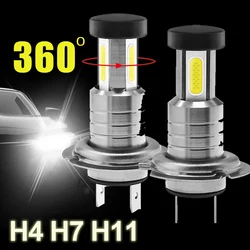 110W H7 Led Bulb Kit 24V 12V Fog Light Canbus Led Mini Headlight Lamp High Low Beam H4 H11 H8 H9 6000K White led 360 Fog Lamp