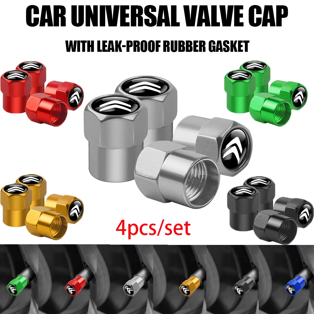 4 шт., алюминиевые колпачки для воздушных клапанов автомобильных шин Citroen C1 C2 C3 C4 grand picasso