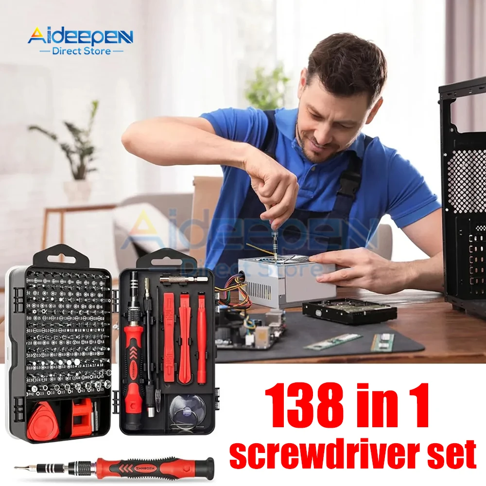 138 In 1 Screwdriver Set Magnetic Screw Driver Kit Bits Precision For Xiaomi Iphone Home PC Phone Torx edc Screwdriver Bits Set