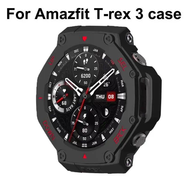 Untuk Amazfit t-rex 3 casing jam tangan pintar pelindung layar jam tangan ringan penutup aksesoris jam tangan penutup wajah jam untuk