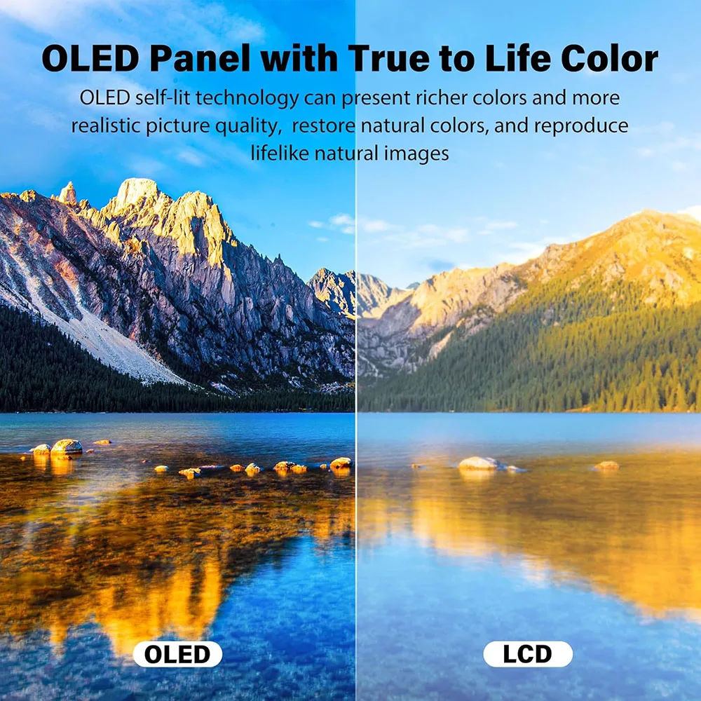 13.3 Inch OLED Touchscreen Portable Monitor, Second External Display with Kickstand & Dual Speakers, Portable Screen for Phone S