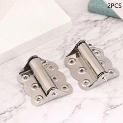 2PCS Stainless Steel Butterfly Hinge Automatic Closing Door Closer Swing Screen Window Spring Hinge