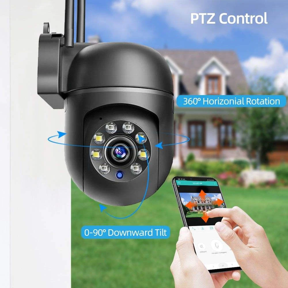 5MP Mini Wireless PTZ Camera Wifi Outdoor Surveillance Two-way Audio Network Security Wifi PTZ Mini Camera