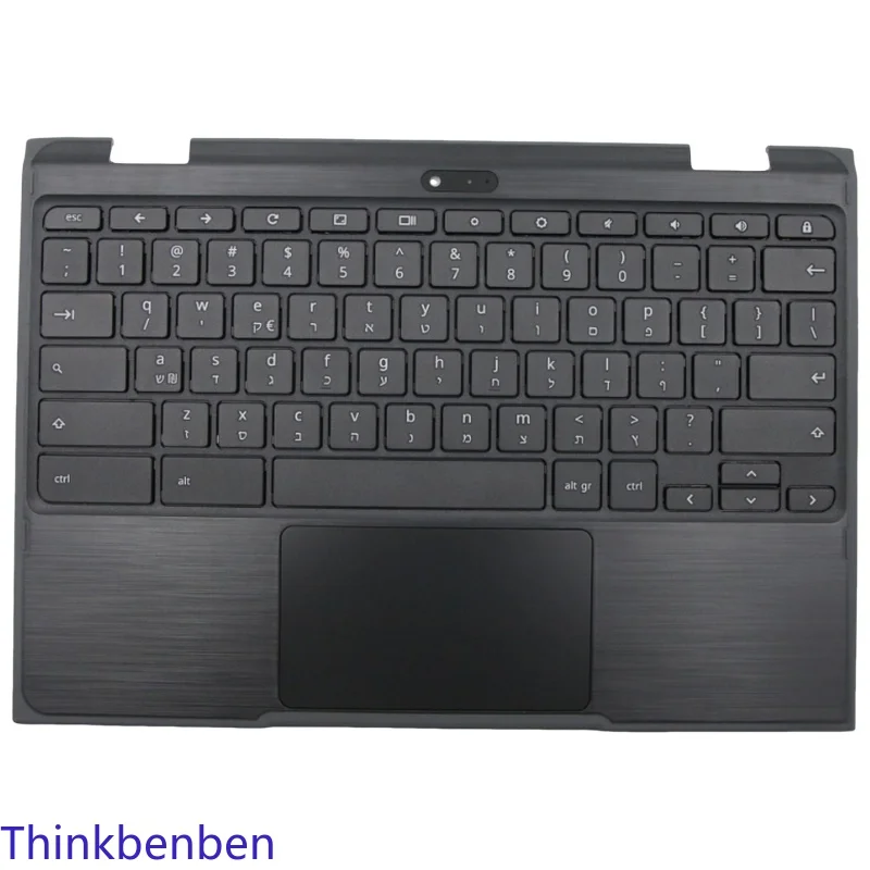 HB Hebrew (IL Israel) Black Keyboard Upper Case Palmrest Shell Cover For Lenovo 500e Chromebook 2nd Gen 5CB0T79611