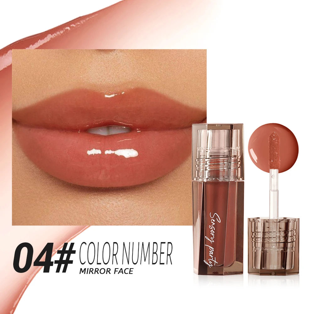ハイシャインリップグロス - 保湿＆栄養補給、転写防止＆キスプルーフ、プランプ効果のあるリップメイクセット（デイリーユース）