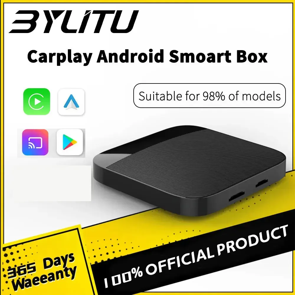 

BYLITU Carplay Android Smoart Ai Box Android 10 MTK6765 4GLTE Netflix Youtube For BMW ID6 ID7 ID8 Streaming Glass Box