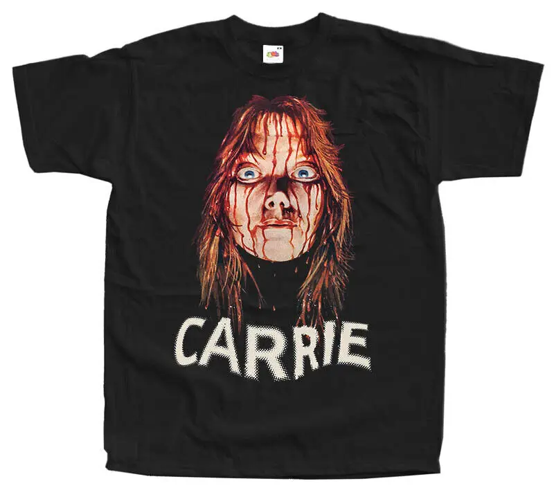 Carrie T SHIRT TEE v4 Horror Movie Poster BLACK all sizes S to 5XL