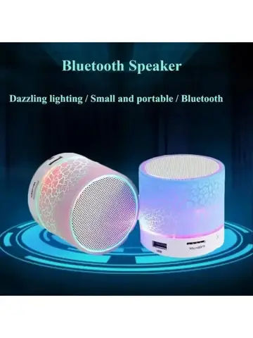 Altoparlante Bluetooth Mini altoparlante wireless Crepa LED Scheda TF Subwoofer USB Altoparlante wireless audio MP3 portatile per smartphone