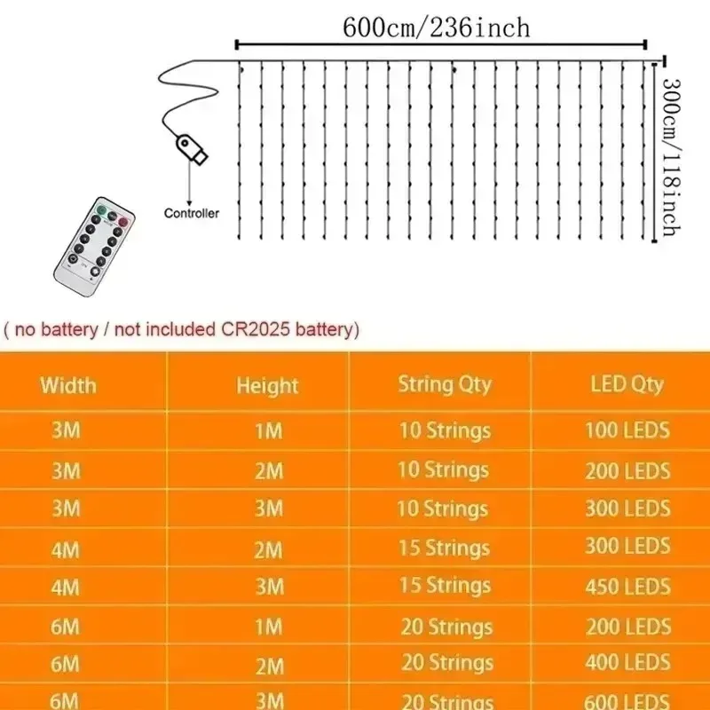 Imagem -06 - Festoon Curtain Led String Light Guirlanda de Natal Lâmpada Usb Decoração de Casa Ano Novo Feriado 5v m m 6m