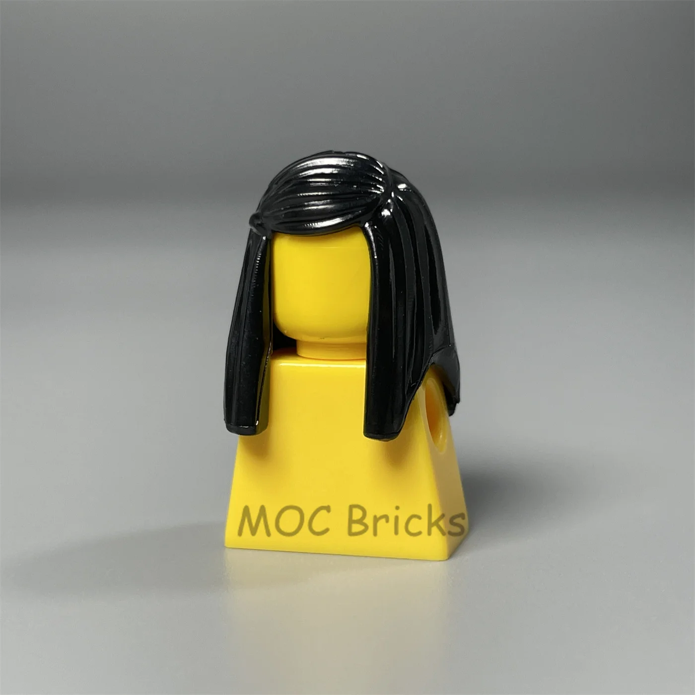 10pcs MOC Bricks 4cm Figure wear Girl Women Female Black Hairs Educational Building Blocks Toys for Kids Gifts